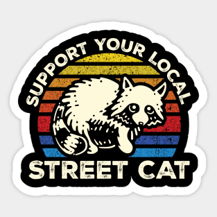 Support You Local Street Cat Sticker